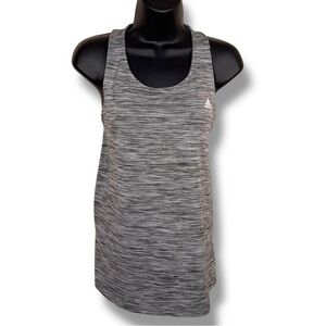 Medium Adidas Grey Sleeveless Athletic Tank Activewear Stretch Climalite